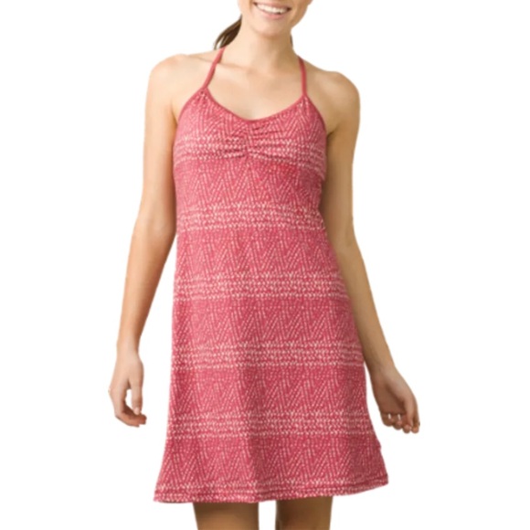 prAna Elixir Dress Crushed Cran Sumatra - Picture 1 of 8